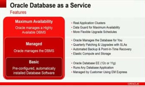 Base de datos como servicio, el paso lógico de Oracle