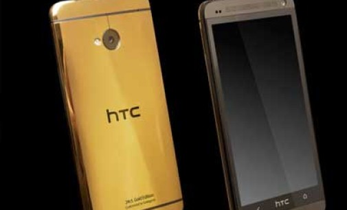 Lanzan un HTC ONE de oro, que no alcanza a ser el teléfono más caro